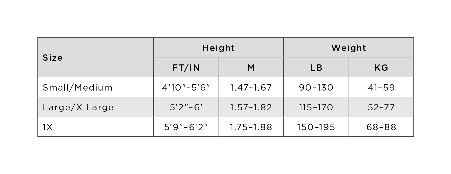 Women Essentials Tight Guide