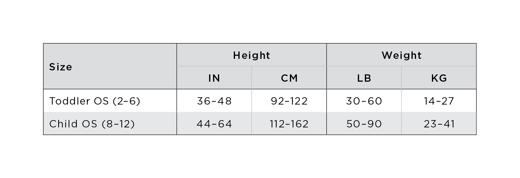 Girls Ultra Soft & Classic Tight Guide
