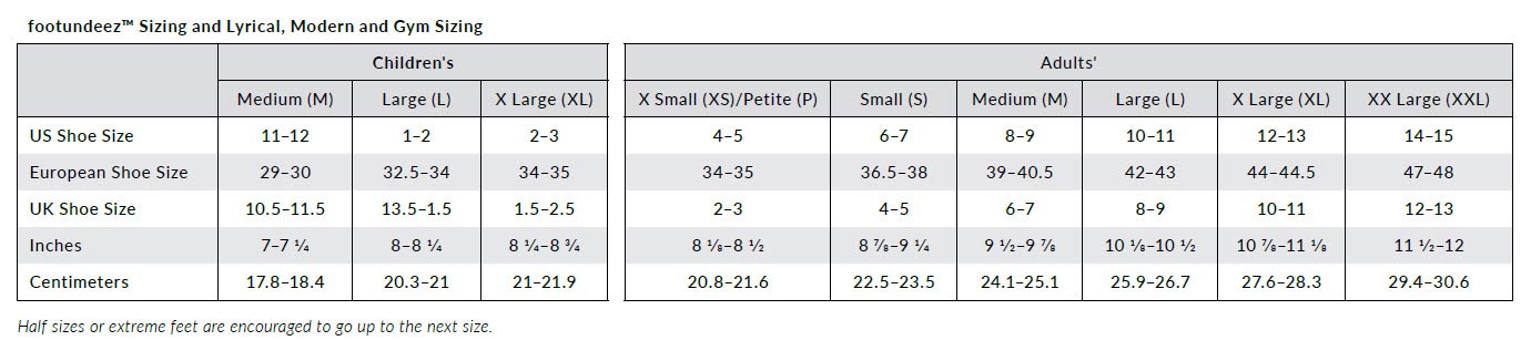 Size Charts